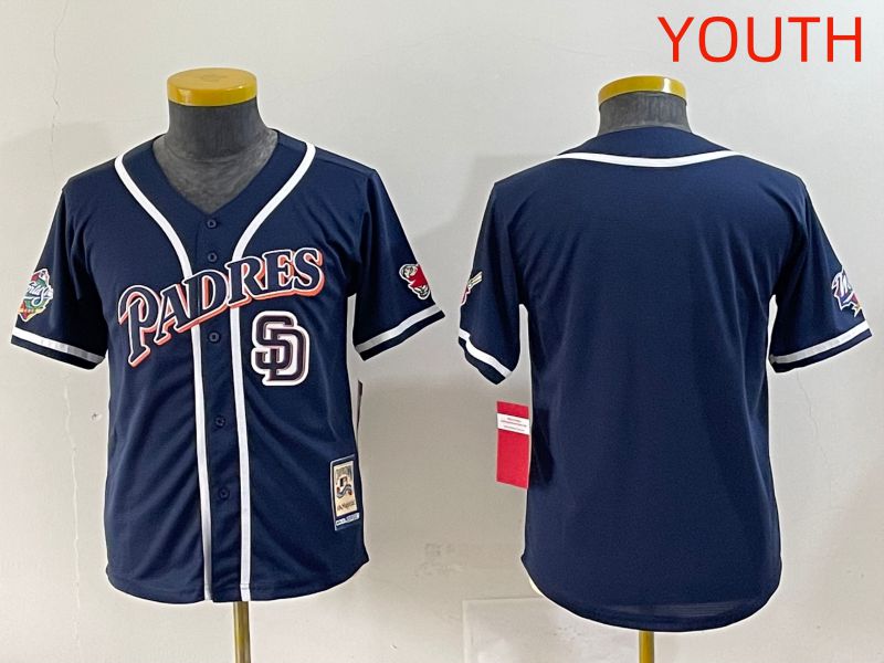 Youth 2025 San Diego Padres Blank Blue Throwback Game Nike MLB Jersey style 14